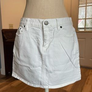 J. Crew White Denim Skirt Size 10